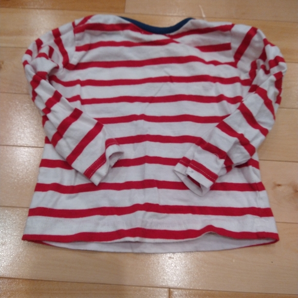 3/20$ 12-18m Minoti red white stripes long sleeves t-shirt with purses - Picture 4 of 5